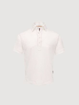 Madeira French Linen Short Sleeve Polo