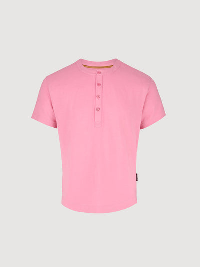 Buffed Cotton Short-Sleeve Henley