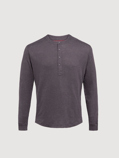 Greek Linen Long-Sleeve Henley