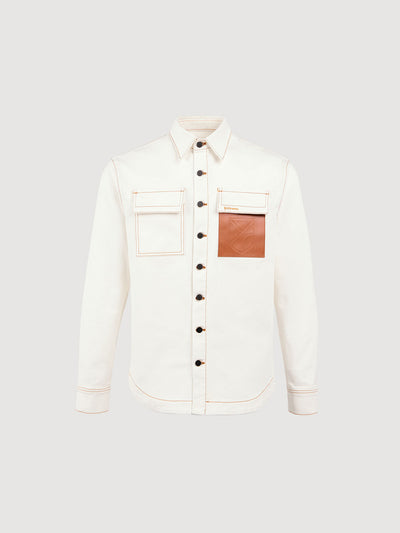 Cognac Pocket Denim Shirt