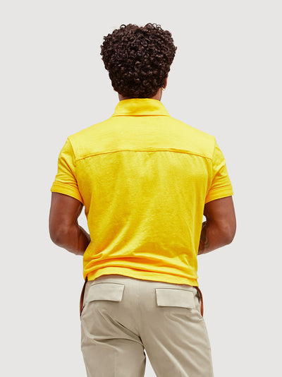 Madeira French Linen Short Sleeve Polo