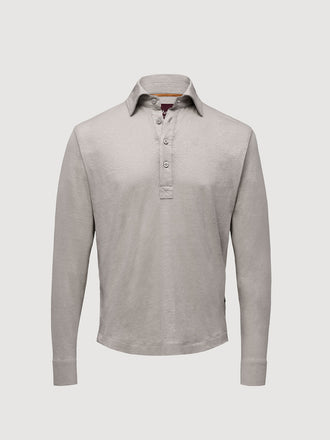 Madeira French Linen Long Sleeve Polo